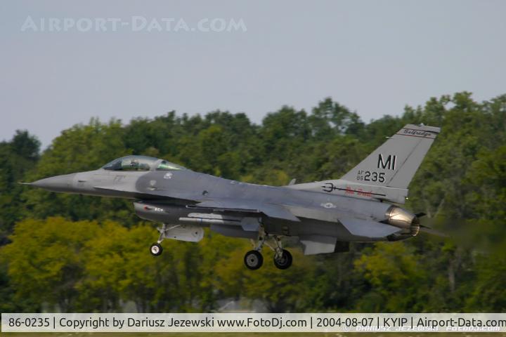 86-0235, General Dynamics F-16C Fighting Falcon C/N 5C-341, F-16C Fighting Falcon 86-0235 MI from 107th FS 