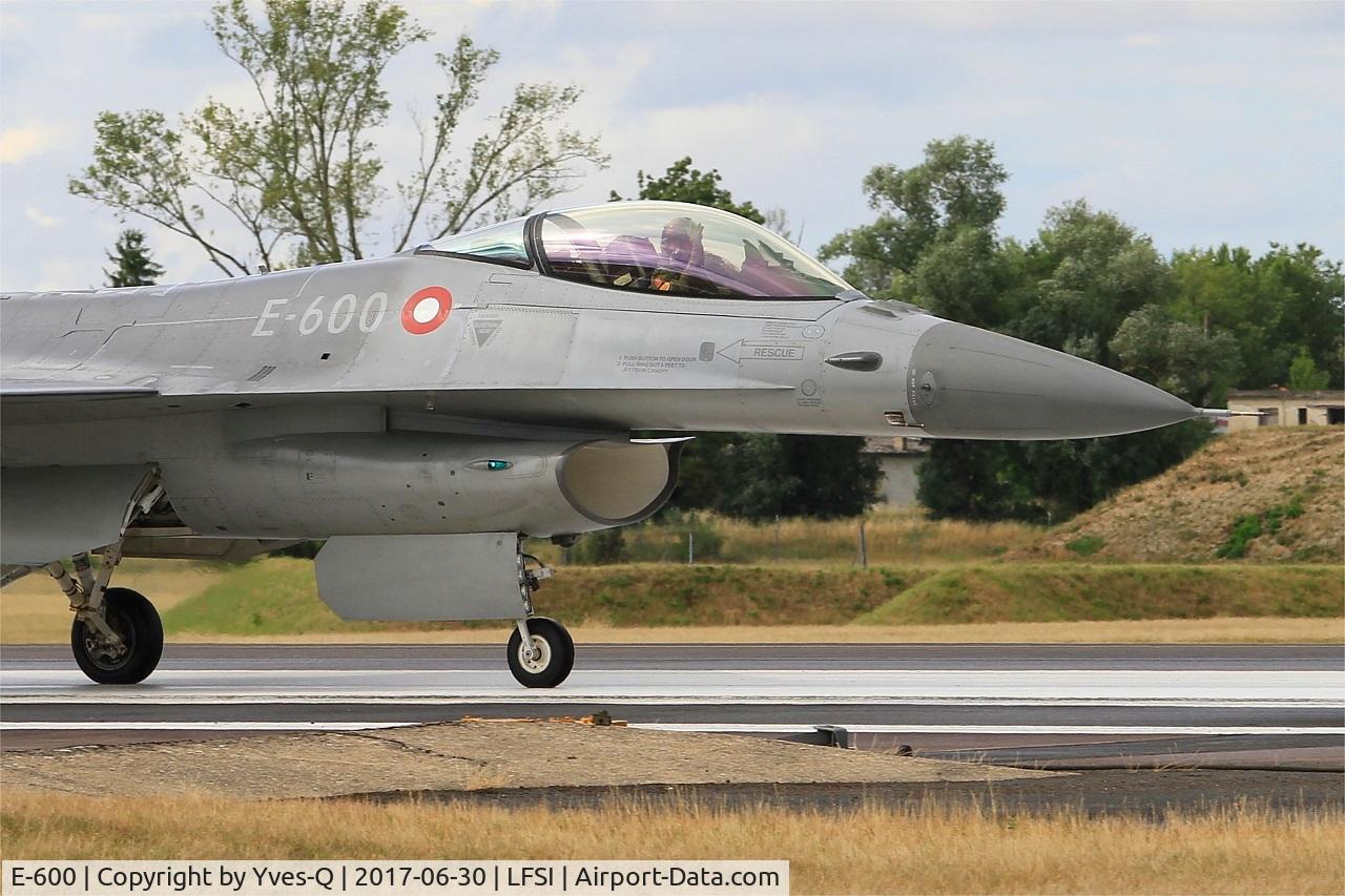 E-600, 1980 SABCA F-16AM Fighting Falcon C/N 6F-35, Royal Danish Air Force SABCA F-16AM Fighting Falcon, Taxiing to holding point rwy 29, St Dizier-Robinson Air Base 113 (LFSI) Open day 2017