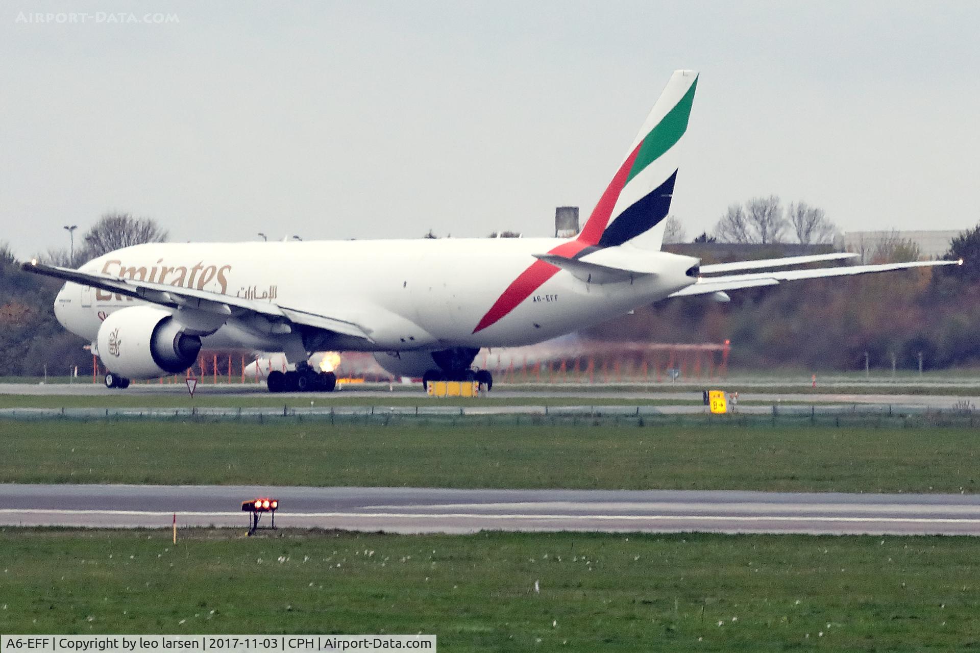 A6-EFF, 2011 Boeing 777-F1H C/N 35612, Copenhagen 3.11.2017