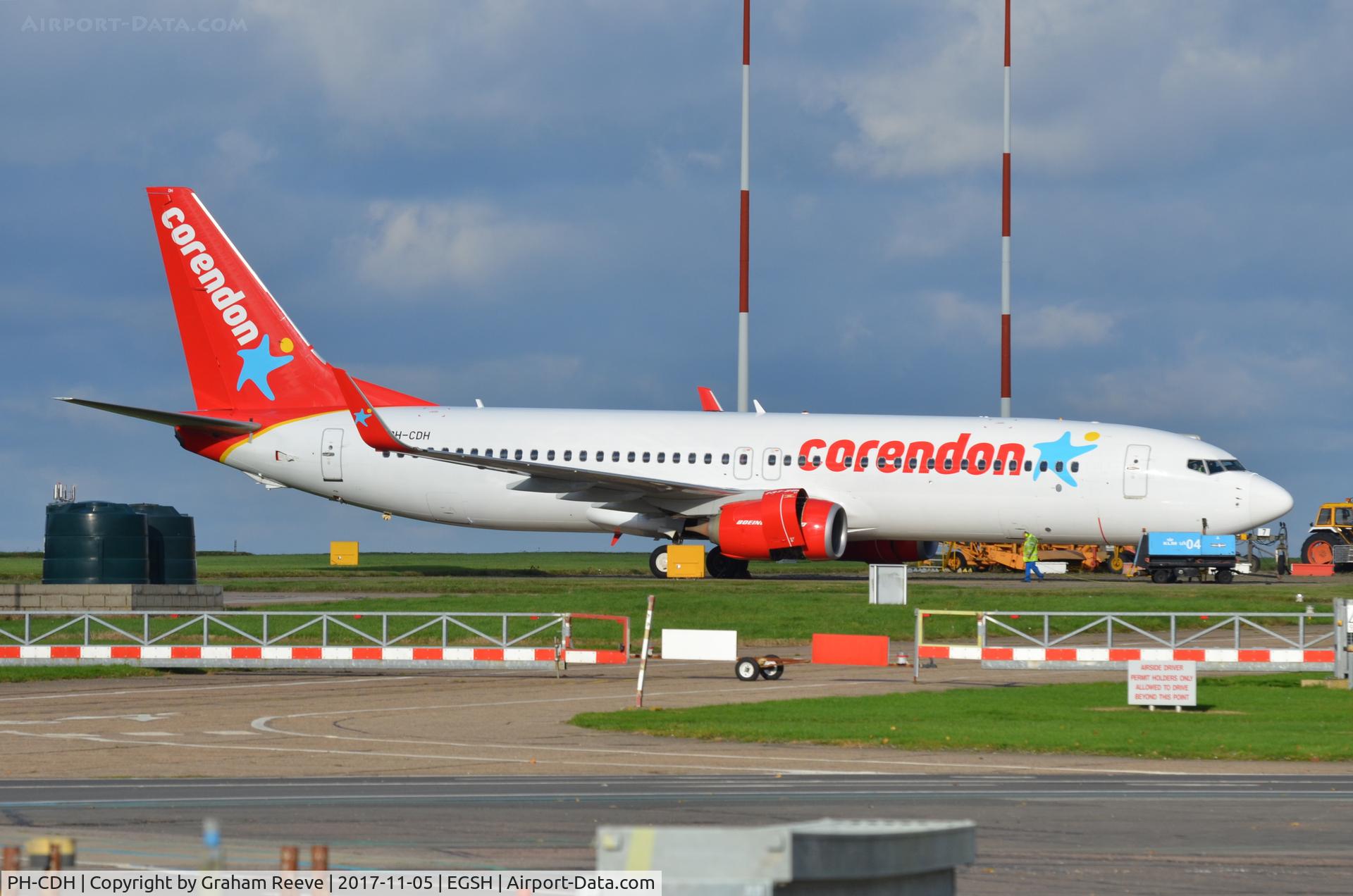 PH-CDH, 2011 Boeing 737-86J C/N 36121, Parked at Norwich.