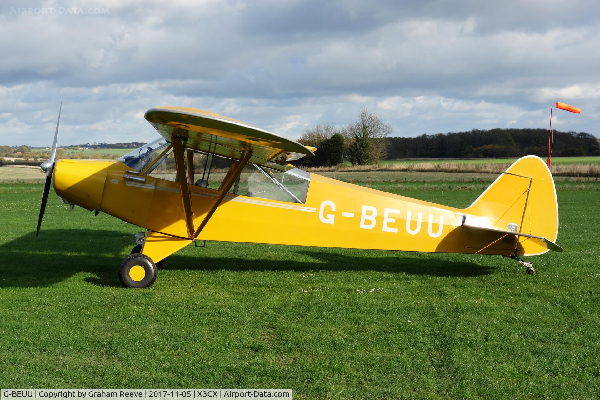 G-BEUU, 1951 Piper L-18C Super Cub (PA-18-95) C/N 18-1551, Parked at Northrepps.