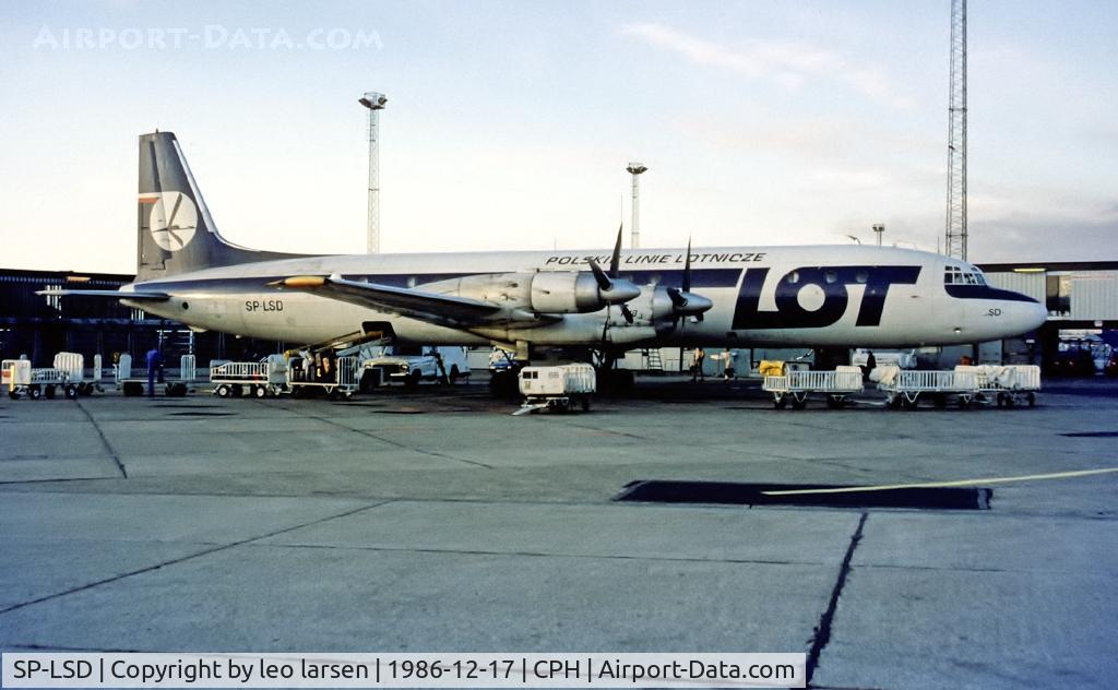 SP-LSD, 1964 Ilyushin IL-18V C/N 184007102, Copenhagen 17.12.1986