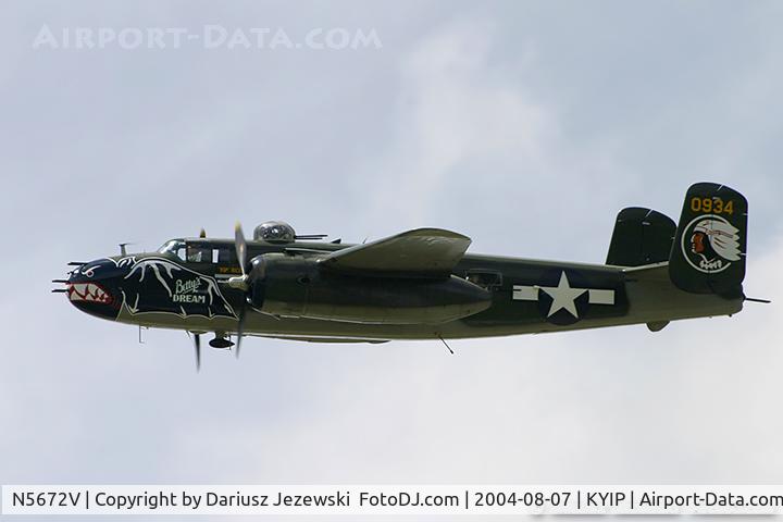 N5672V, 1945 North American B-25J Mitchell Mitchell C/N 108-47686, North American B-25J Mitchell 