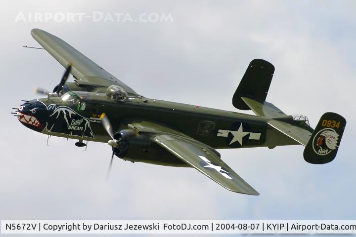 N5672V, 1945 North American B-25J Mitchell Mitchell C/N 108-47686, North American B-25J Mitchell 