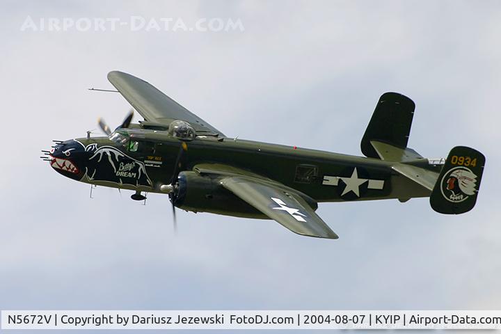 N5672V, 1945 North American B-25J Mitchell Mitchell C/N 108-47686, North American B-25J Mitchell 