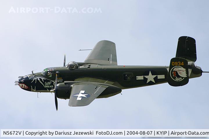 N5672V, 1945 North American B-25J Mitchell Mitchell C/N 108-47686, North American B-25J Mitchell 