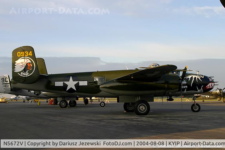 N5672V, 1945 North American B-25J Mitchell Mitchell C/N 108-47686, North American B-25J Mitchell 