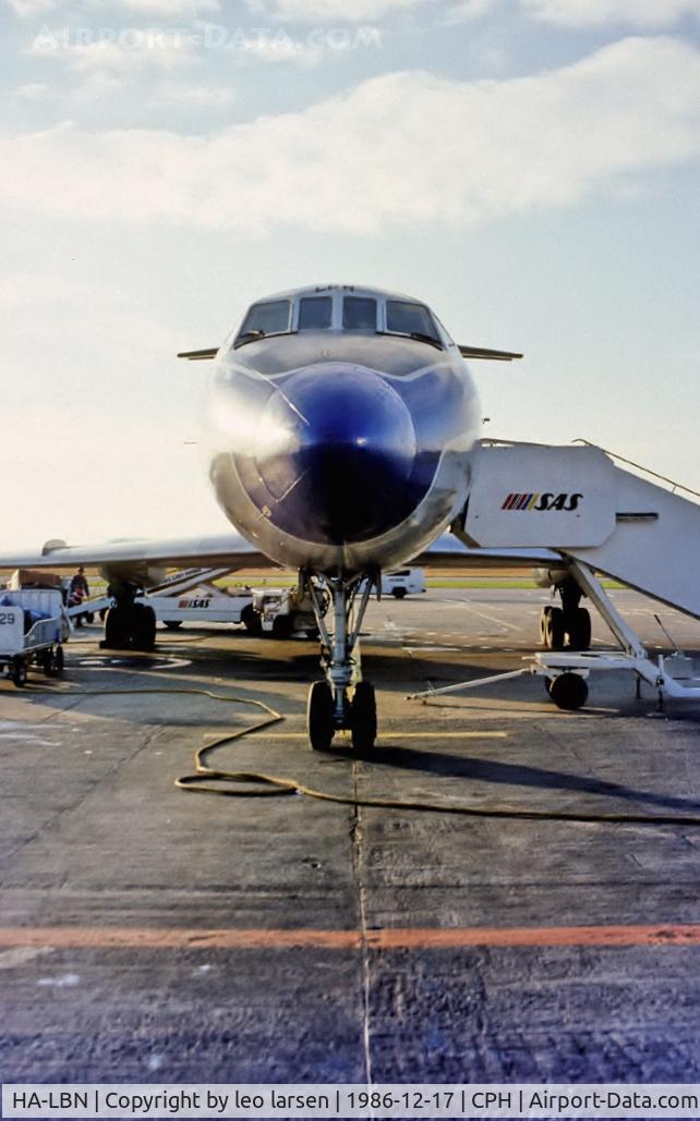 HA-LBN, 1974 Tupolev Tu-134A-3 C/N 12096, Copenhagen 17.12.1986