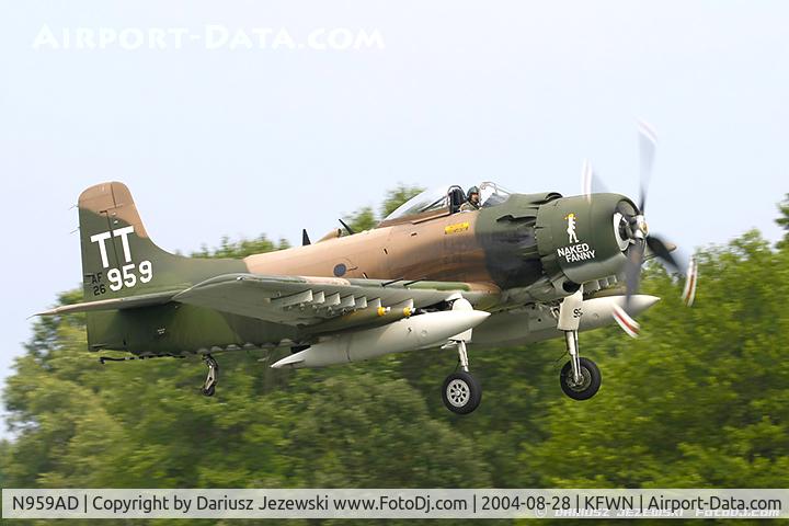 N959AD, Douglas A-1D Skyraider (AD-4NA) C/N 7759, Douglas AD-4NA (A-1D) Skyraider  C/N 7759, N959AD