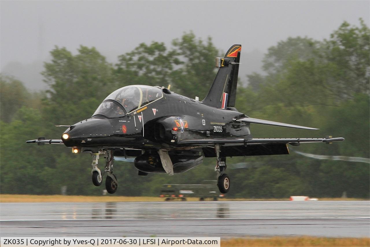 ZK035, 2010 British Aerospace Hawk T2 C/N RT026/1264, Royal Air Force British Aerospace Hawk T2, Landing rwy 29, St Dizier-Robinson Air Base 113 (LFSI) Open day 2017