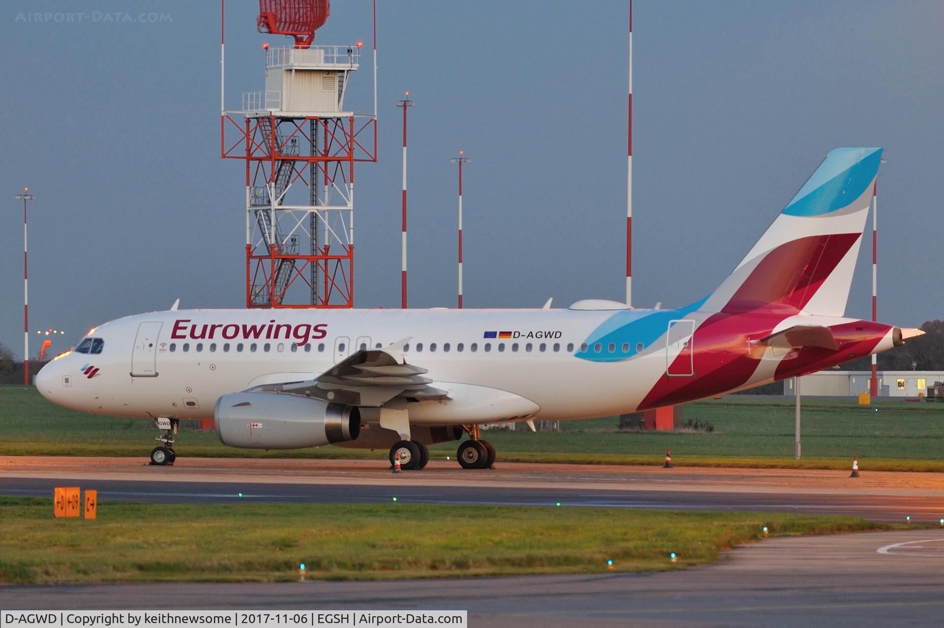 D-AGWD, 2007 Airbus A319-132 C/N 3011, Removed from spray shop with Eurowings colour scheme.