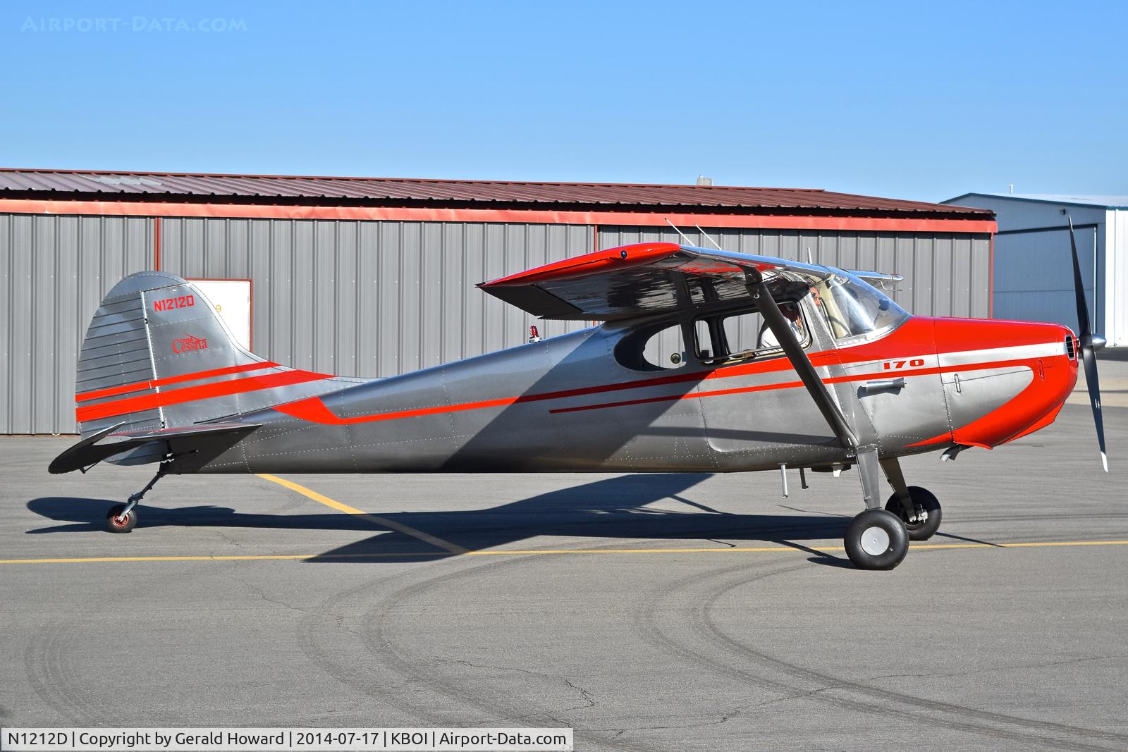 N1212D, 1950 Cessna 170A C/N 19766, Just leaving the hanger.