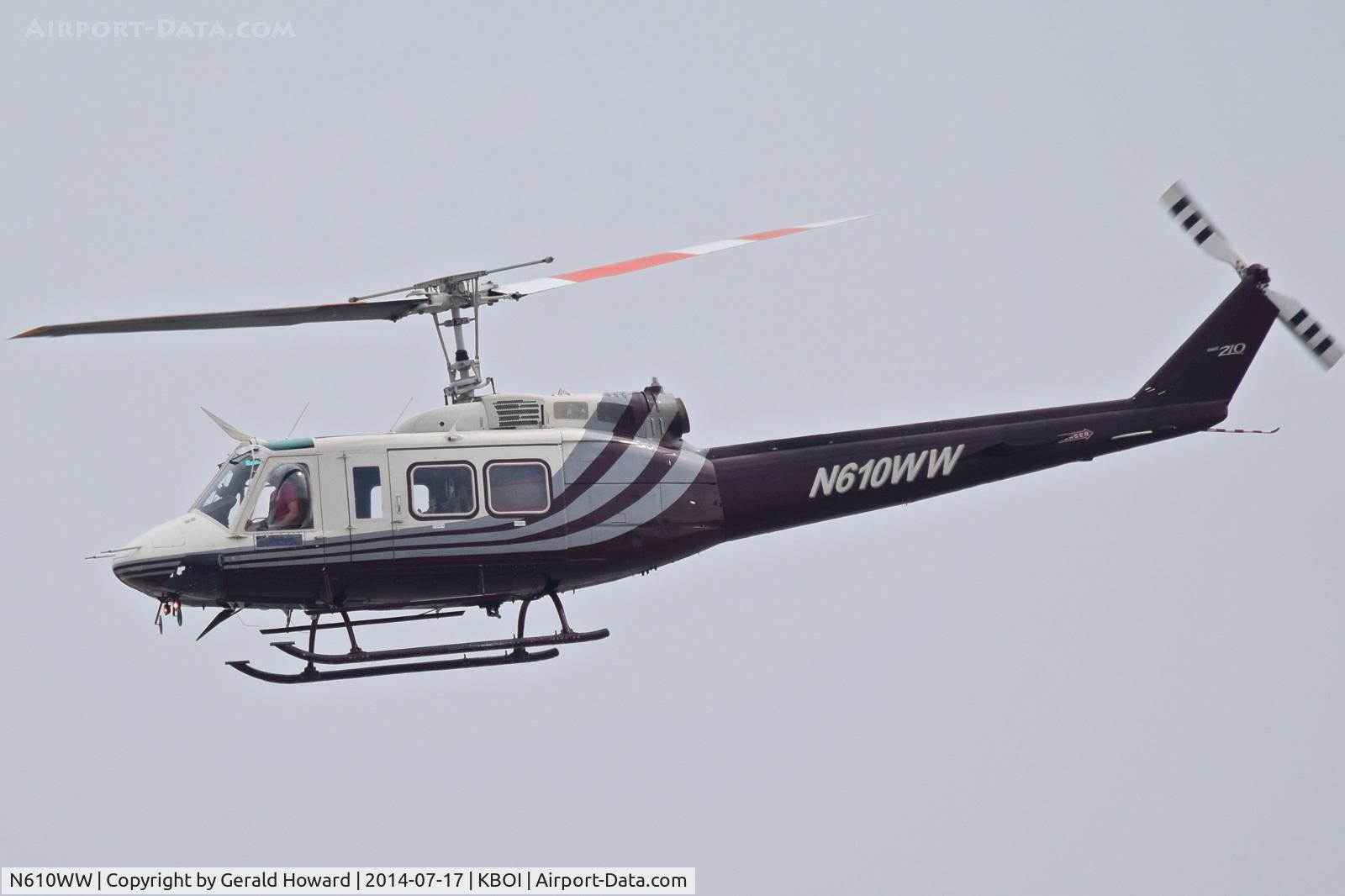 N610WW, 2008 Bell 210 C/N 21004, Departing BOI.
