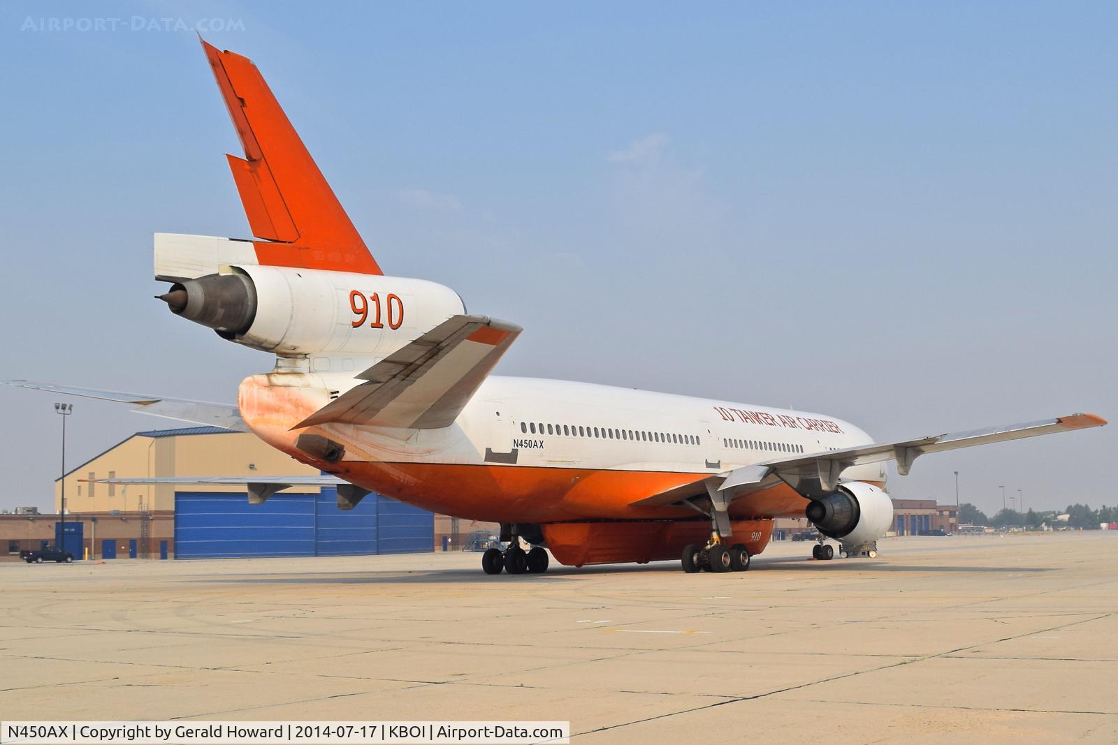 N450AX, 1974 McDonnell Douglas DC-10-10 C/N 46942, Parked on the Idaho ANG ramp.