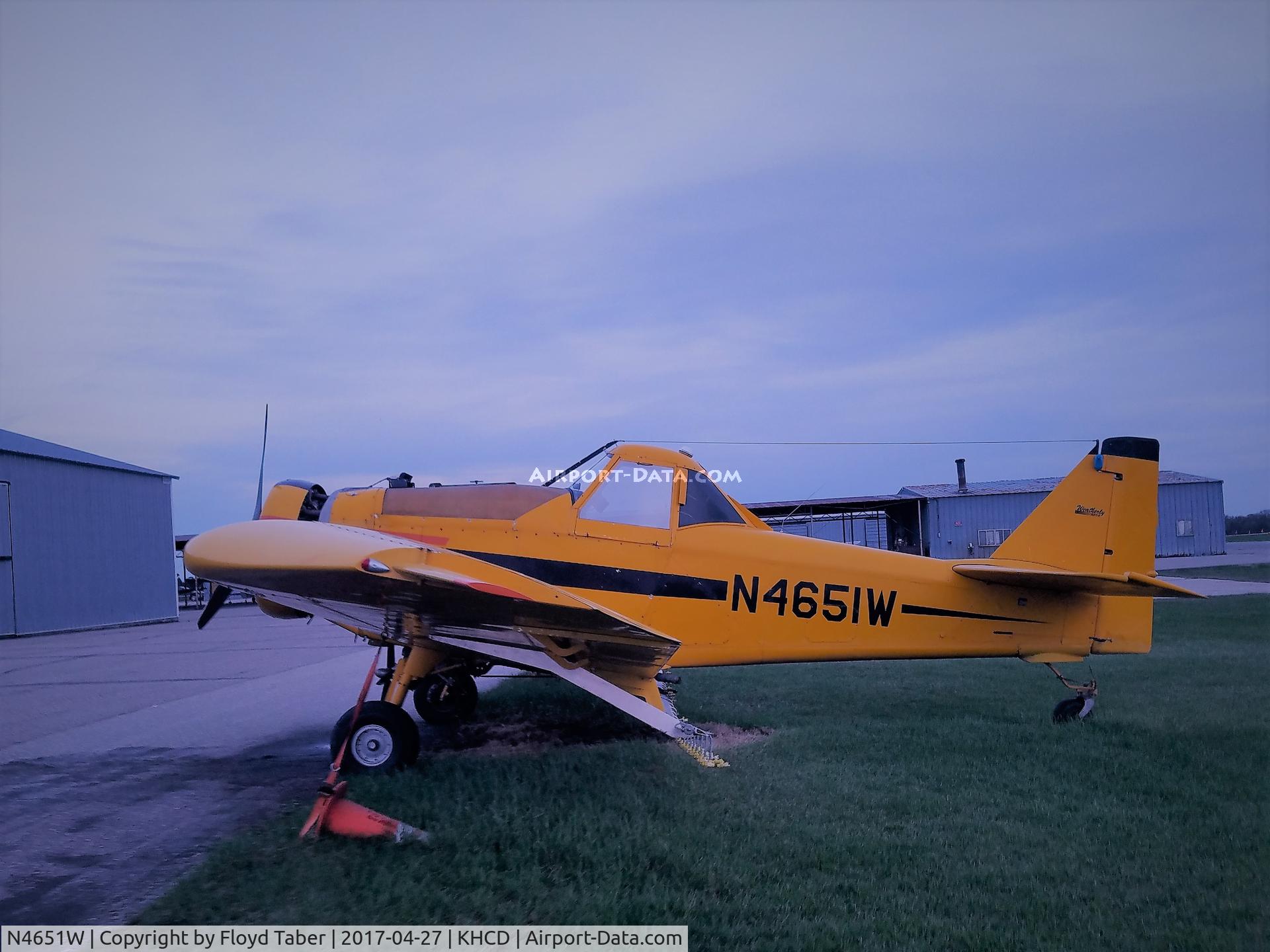 N4651W, Weatherly 620A C/N 1534, Sitting outside in the rain and snow