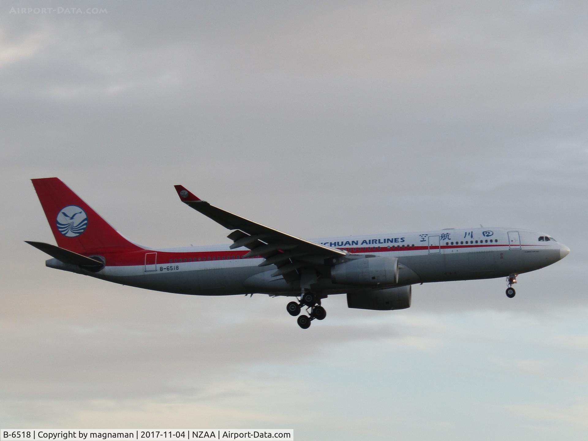 B-6518, 2010 Airbus A330-243 C/N 1082, new to me at AKL