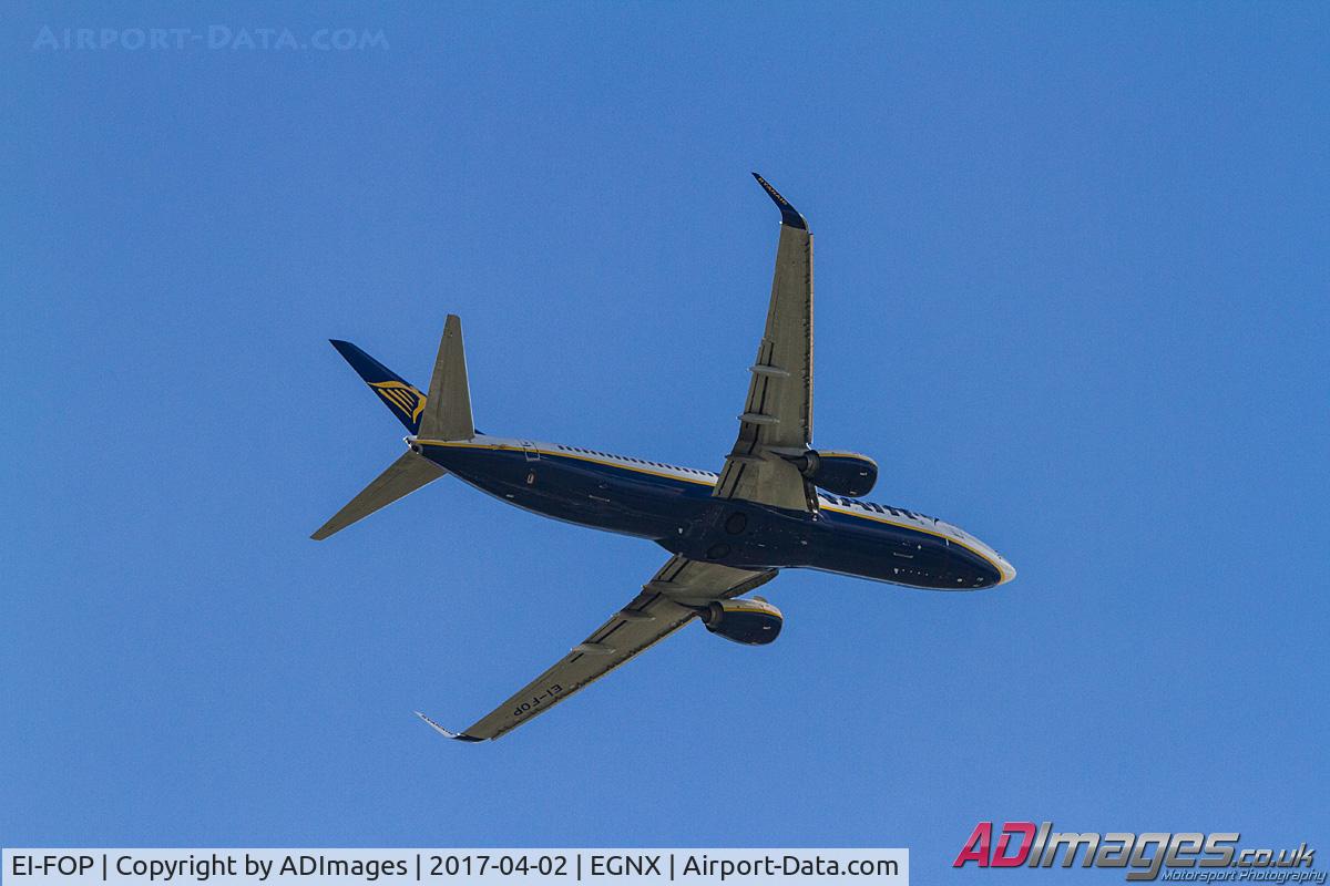 EI-FOP, 2016 Boeing 737-8AS C/N 44723, EI-FOP on take off from east midlands airport