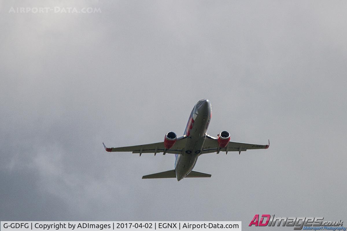 G-GDFG, 1997 Boeing 737-36Q C/N 28658, G-GDFG on takeoff from east midlands airport