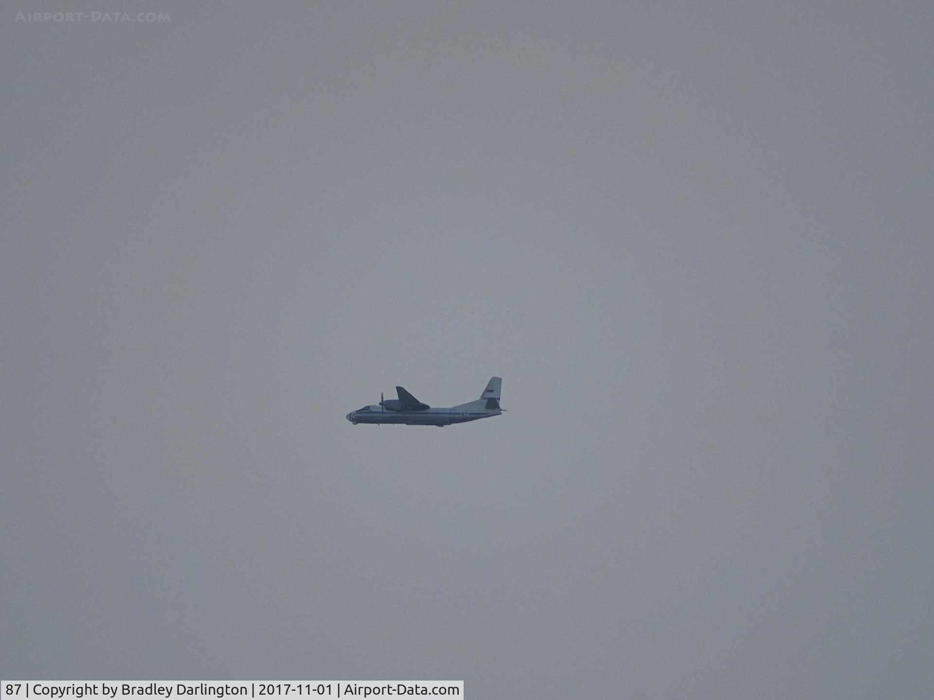 87, Antonov An-30B C/N 0807, sorry he was to far along for me to get a close shot,