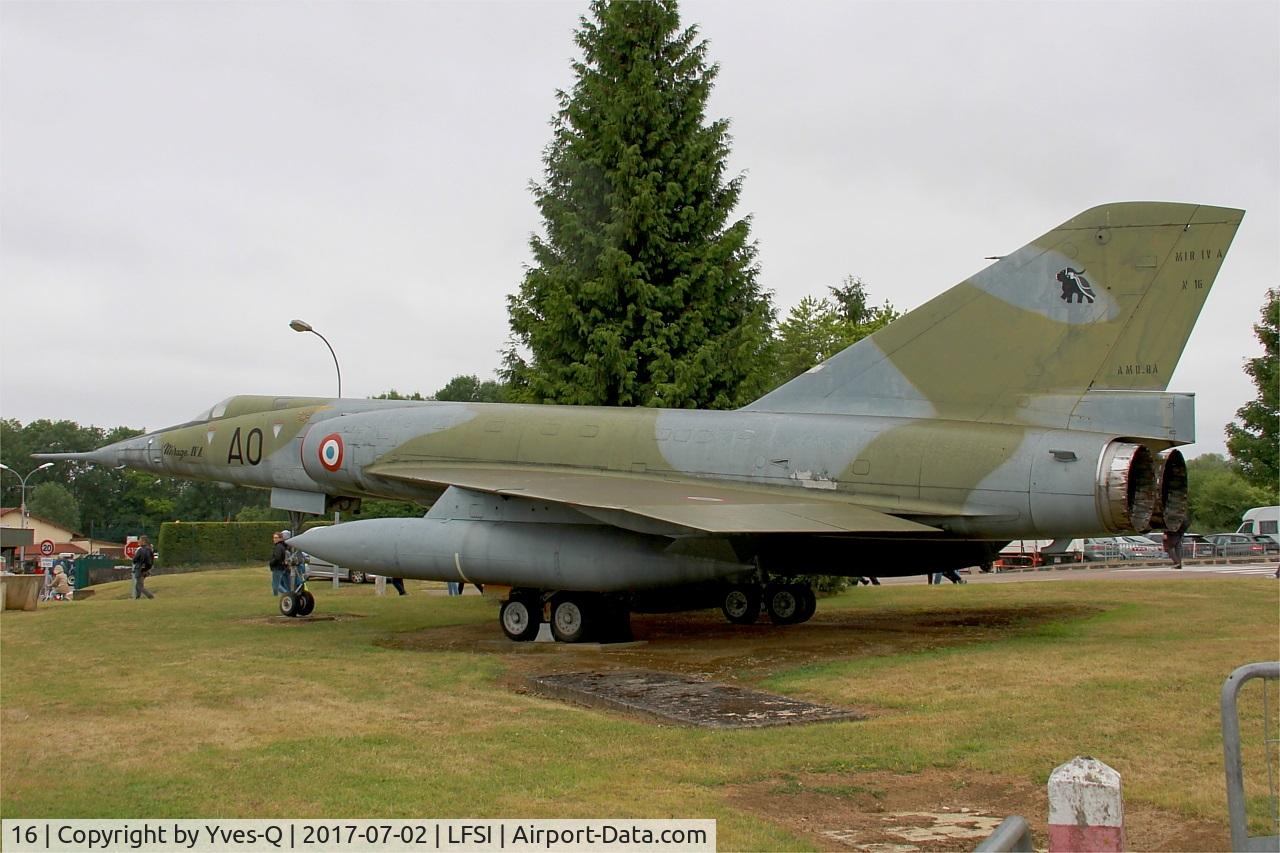 16, Dassault Mirage IVA C/N 16, Dassault Mirage IV-A, Preserved at St Dizier-Robinson Air Base 113 (LFSI)