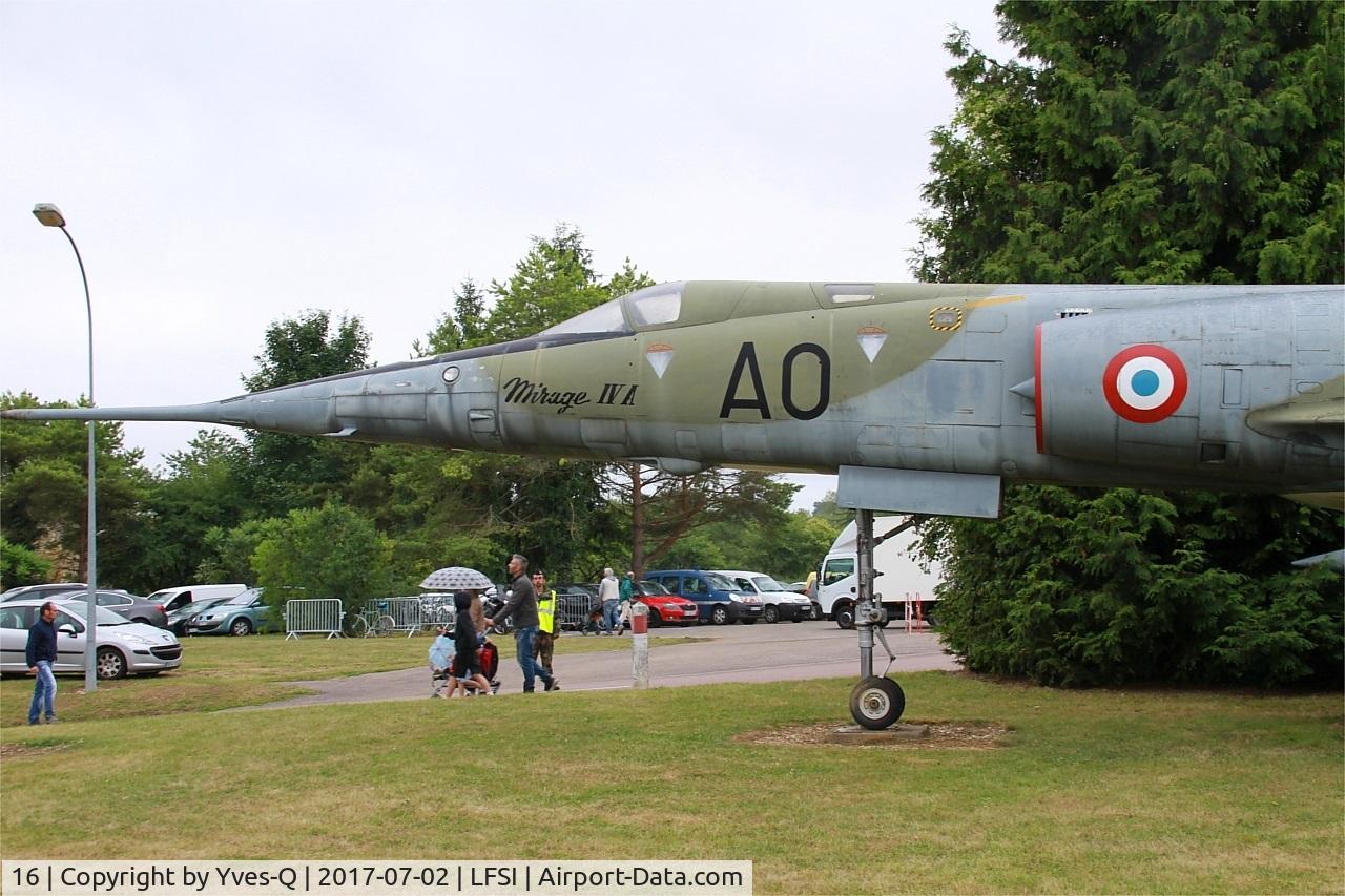 16, Dassault Mirage IVA C/N 16, Dassault Mirage IV-A, Preserved at St Dizier-Robinson Air Base 113 (LFSI)