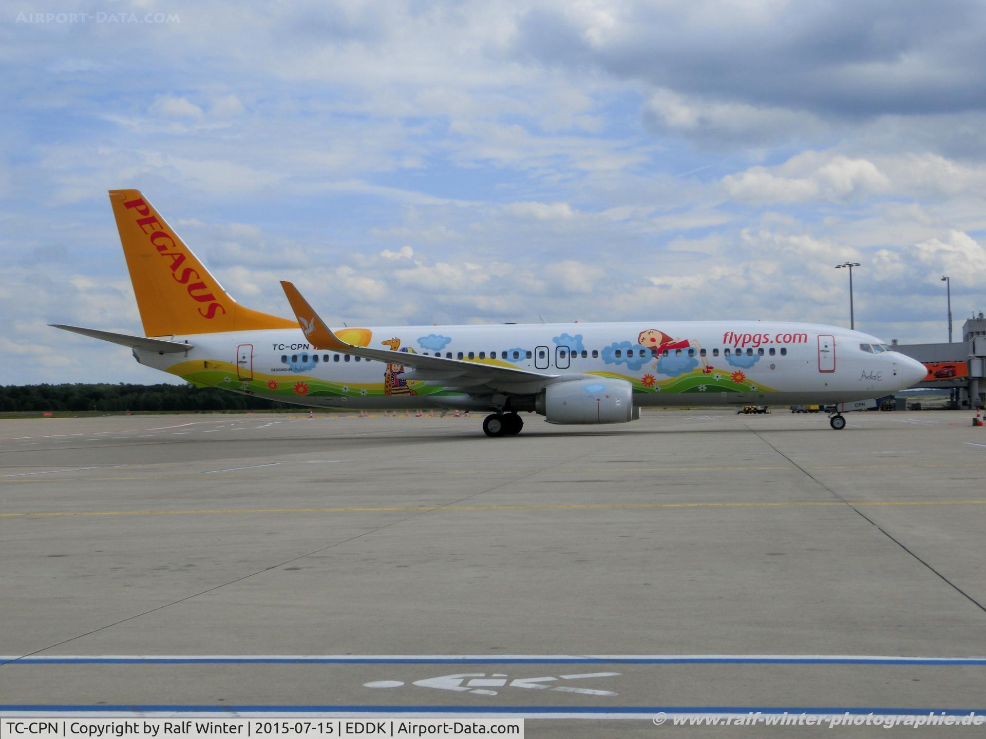 TC-CPN, 2015 Boeing 737-85R C/N 40013, Boeing 737-82R(W) - H9 PGT Pegasus Airlines 'Ade E.' - 40013 - TC-CPN - 15.07.2015 - CGN