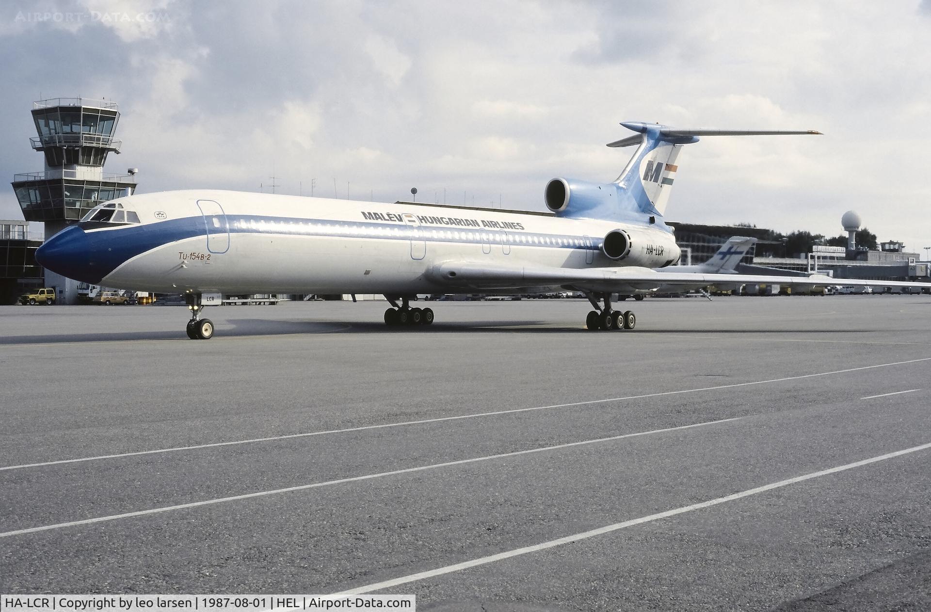 HA-LCR, 1982 Tupolev Tu-154B-2 C/N 82A543, Helsinki 1.8.1987