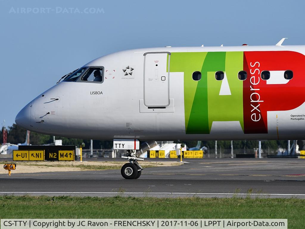 CS-TTY, 2013 Embraer 195AR (ERJ-190-200IGW) C/N 19000609, TAP Express 498 to Toulouse (TLS) departure runway 03