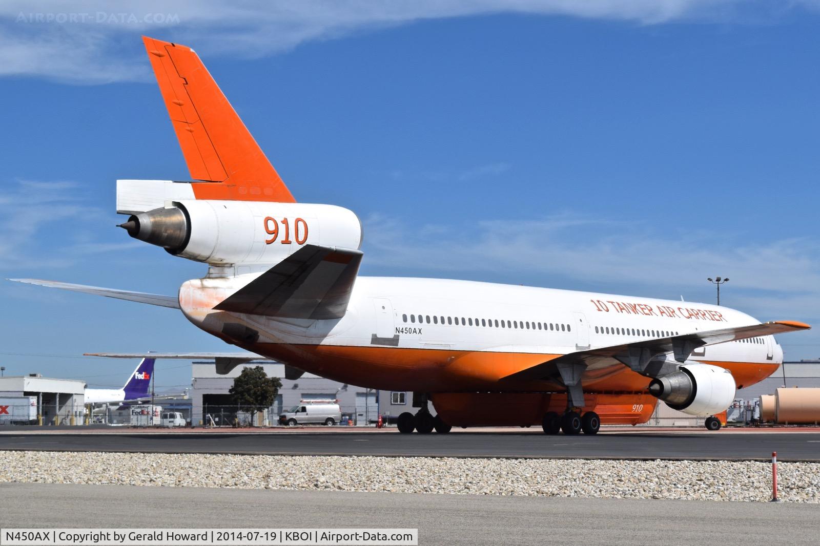 N450AX, 1974 McDonnell Douglas DC-10-10 C/N 46942, Taxiing onto the NIFC ramp.
