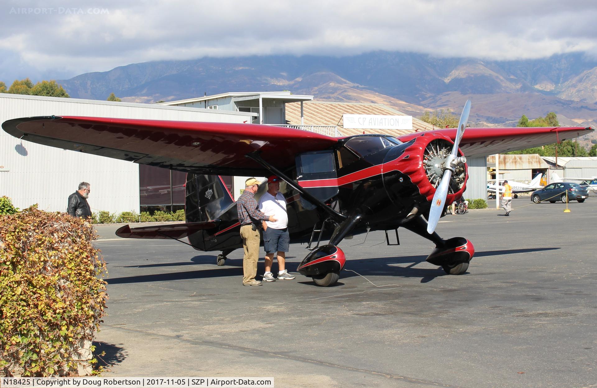 N18425, 1937 Stinson SR-9F Reliant C/N 5715, 1937 Stinson SR-9F 'Gullwing' RELIANT, Pratt & Whitney Wasp Jr. 450 Hp radial upgrade, at Fuel Dock