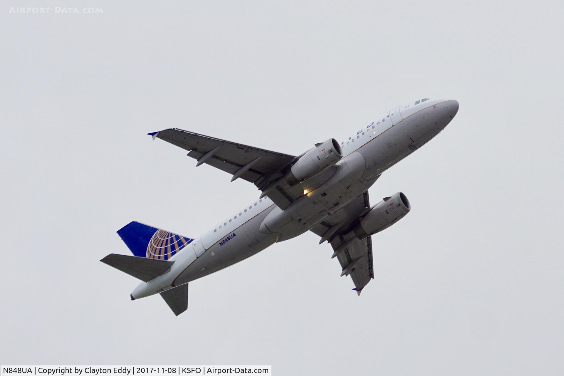 N848UA, 2002 Airbus A319-131 C/N 1647, SFO 2017.