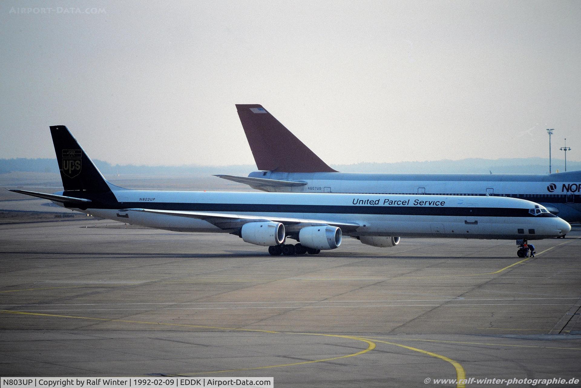 N803UP, 1969 Douglas DC-8-73F C/N 46073, Douglas DC8-73F - UPS United Parcel Service - N803UP - 09.02.1992 - CGN