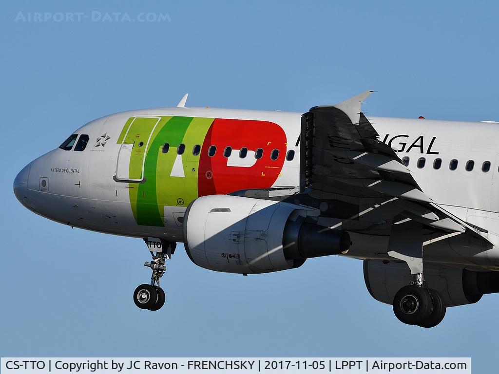 CS-TTO, 1999 Airbus A319-111 C/N 1127, TAP Air TP937 Portugal landing runway 03 from Zurich (ZRH)