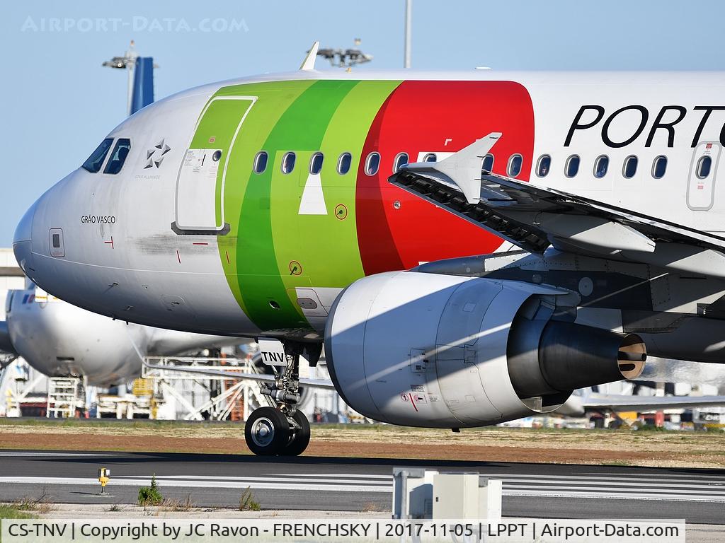 CS-TNV, 2009 Airbus A320-214 C/N 4143, TAP Air Portugal 694 departure to Luxembourg (LUX)