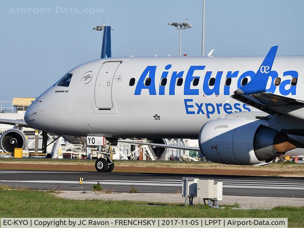 EC-KYO, 2009 Embraer 195LR (ERJ-190-200LR) C/N 19000276, Air Europa Express UX1150 to Madrid Barajas