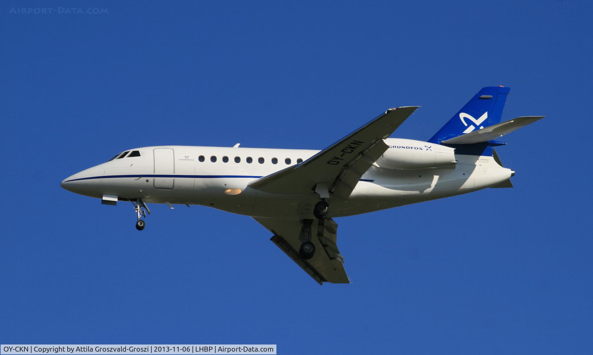OY-CKN, 1998 Dassault Falcon 2000 C/N 76, BUD-Budapest Liszt Ferenc International Airport, Hungary