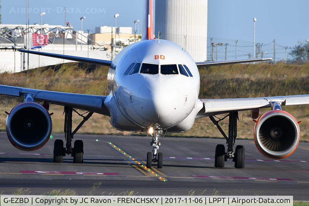 G-EZBD, 2006 Airbus A319-111 C/N 2873, U28716 departure to London (LGW)