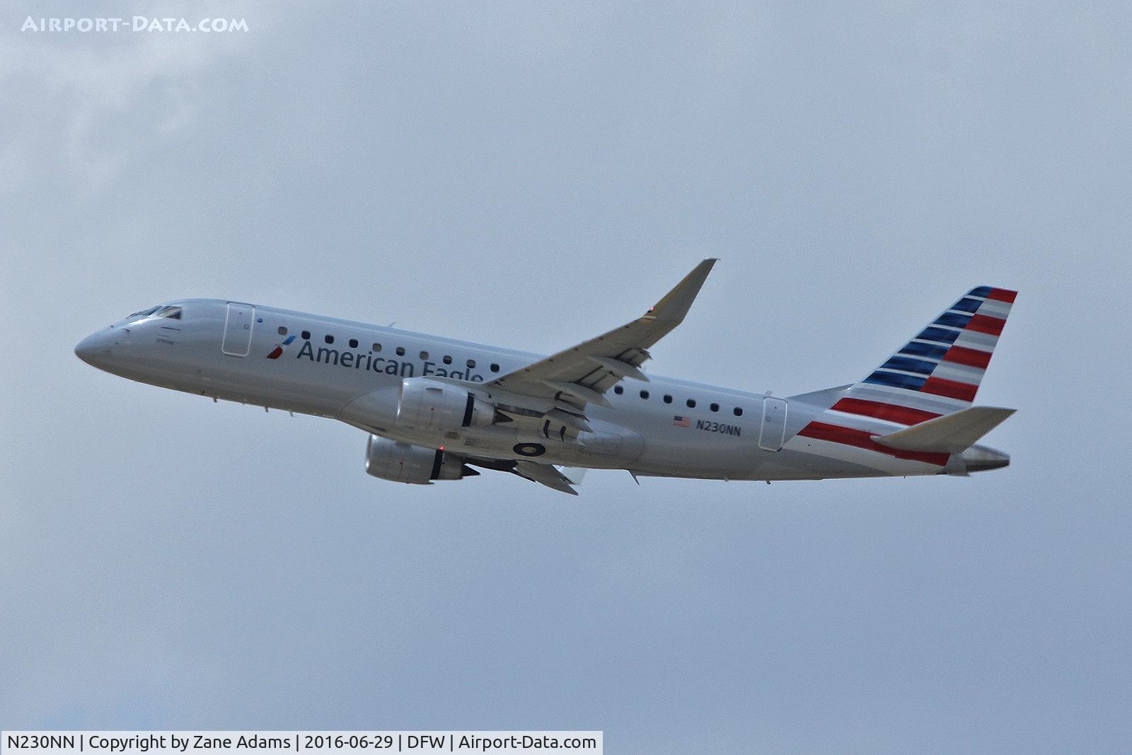 N230NN, 2016 Embraer 175LR (ERJ-170-200LR) C/N 17000550, Departing DFW Airport