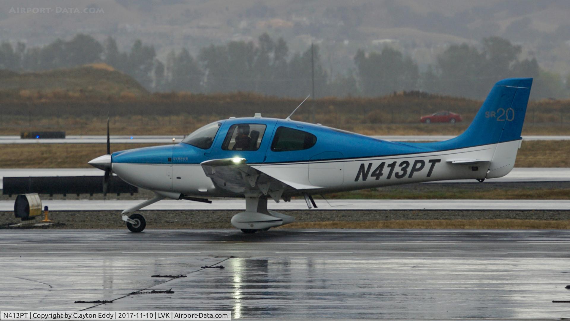 N413PT, Cirrus SR20 GTS C/N 2133, Livermore Airport California 2017.