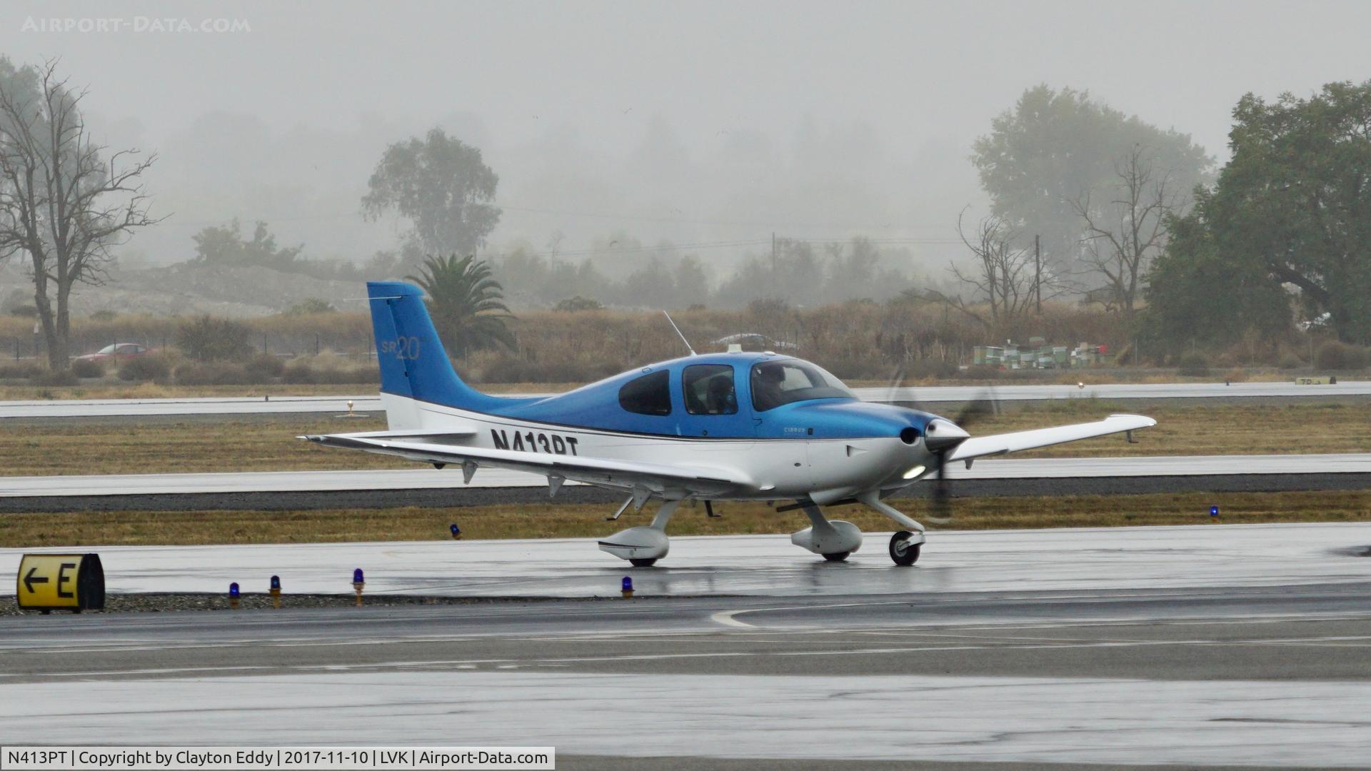 N413PT, Cirrus SR20 GTS C/N 2133, Livermore Airport California 2017.