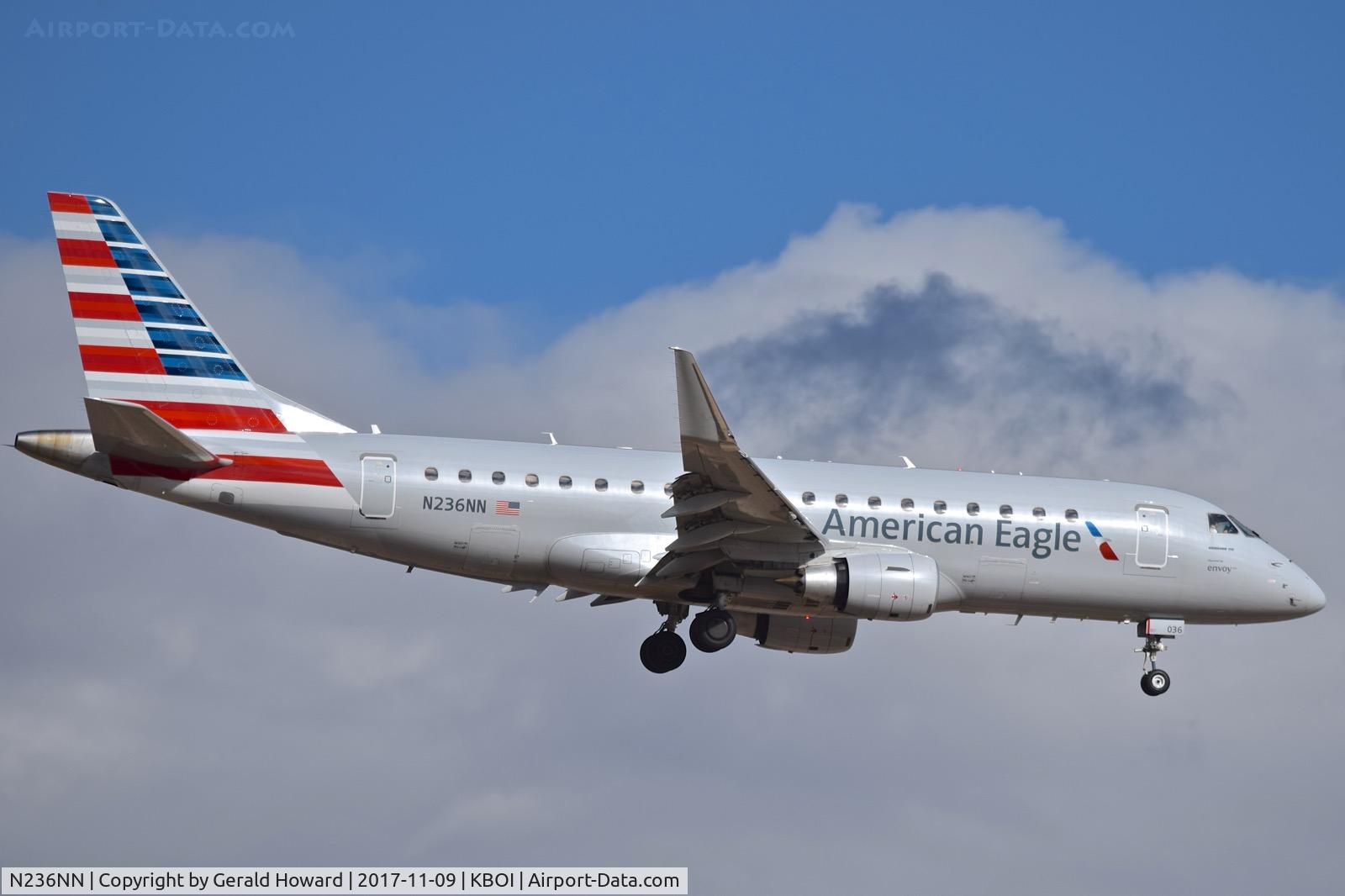 N236NN, 2016 Embraer 175LR (ERJ-170-200LR) C/N 17000572, On final for RWY 10L.