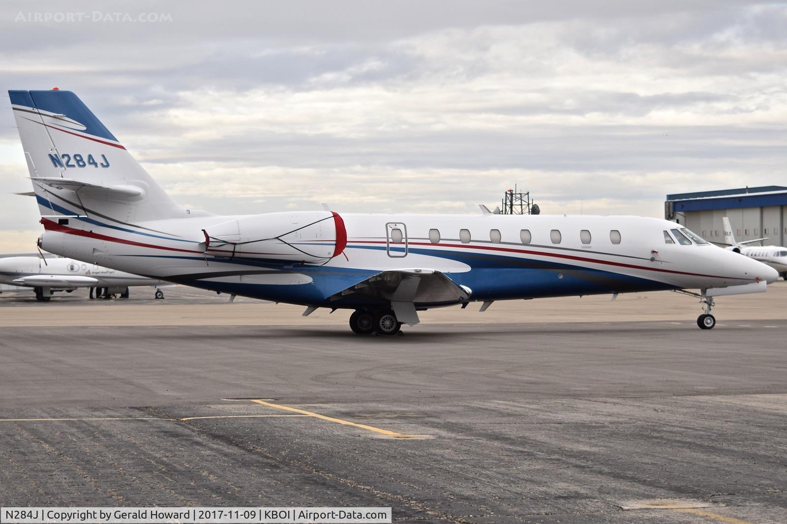 N284J, 2006 Cessna 680 Citation Sovereign C/N 680-0105, Parked on the north GA ramp.