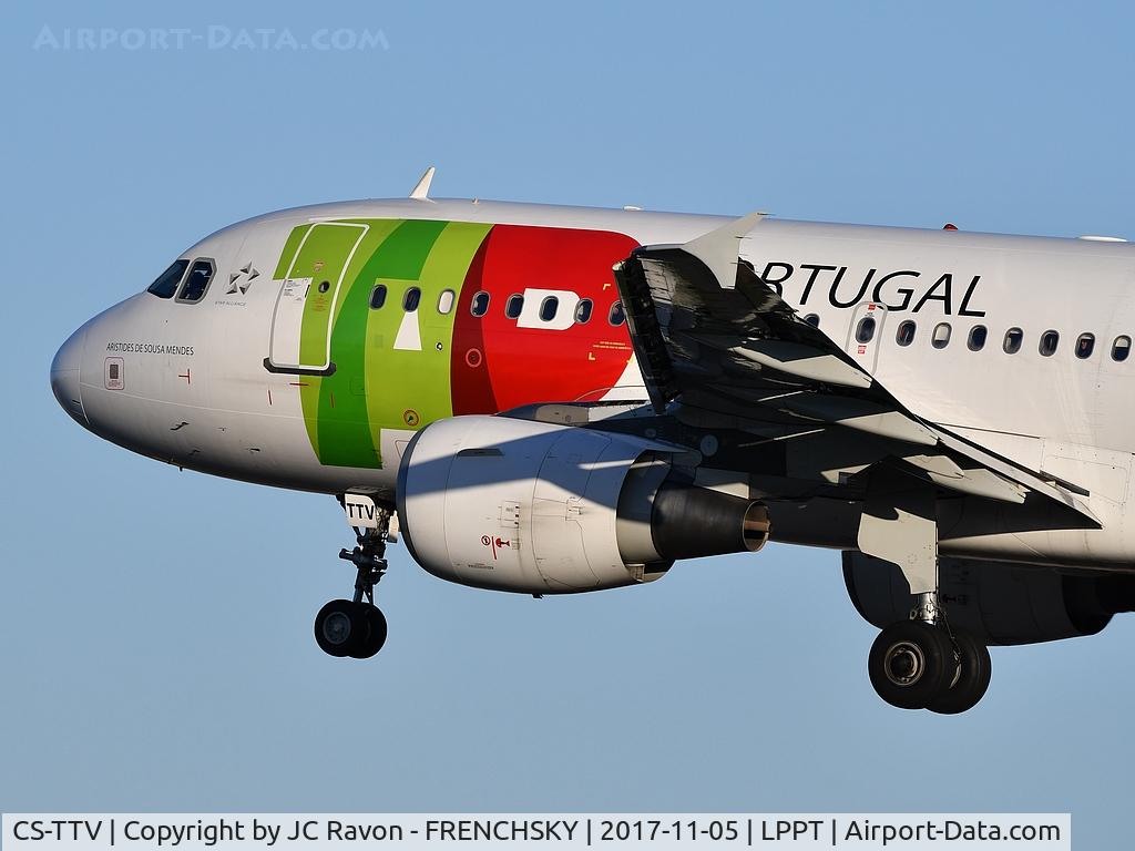 CS-TTV, 2002 Airbus A319-112 C/N 1718, Aristides De Sousa Mendes TAP 867 landing runway 03 from Venice (VCE)