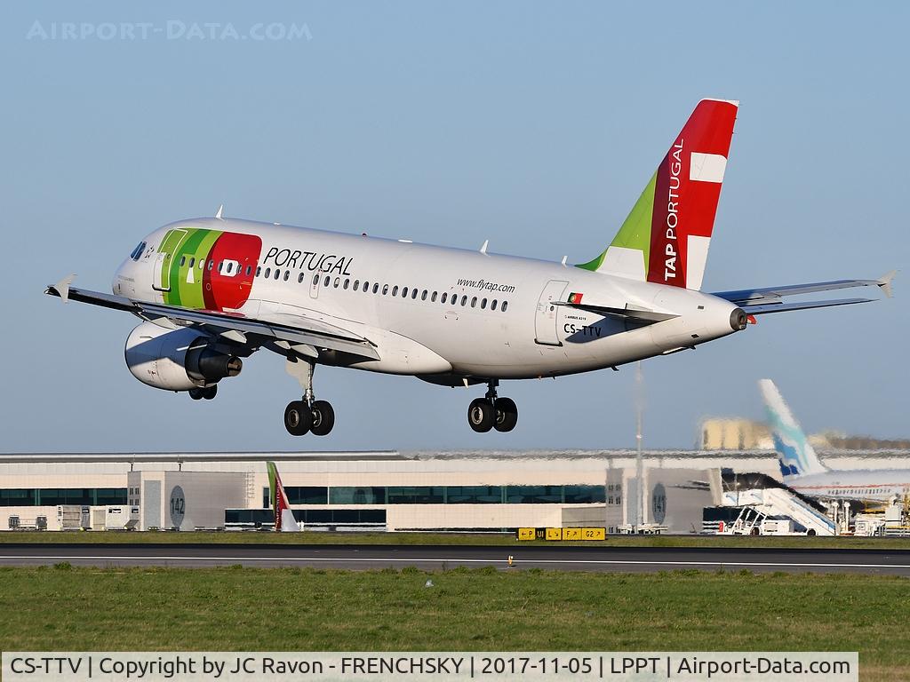 CS-TTV, 2002 Airbus A319-112 C/N 1718, Aristides De Sousa Mendes TAP 867 landing runway 03 from Venice (VCE)