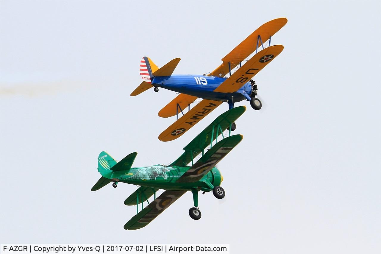 F-AZGR, Boeing N2S-3 Kaydet (B75N1) C/N 75-2650, Boeing N2S-3 Kaydet, On display, St Dizier-Robinson Air Base 113 (LFSI) Open day 2017
