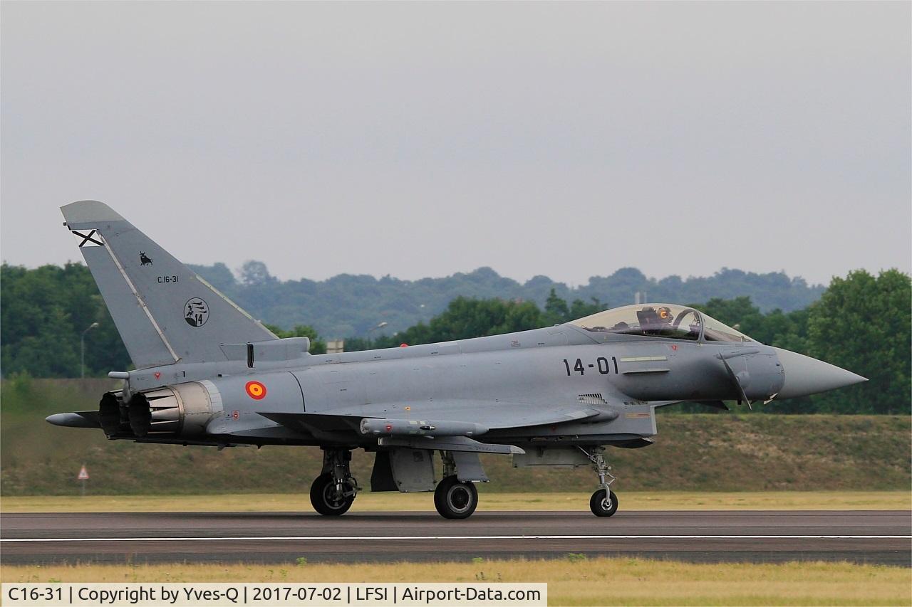 C16-31, Eurofighter EF-2000 Typhoon S C/N SS012, Eurofighter EF-2000 Typhoon S, Taxiing to holding point rwy 29, St Dizier-Robinson Air Base 113 (LFSI) Open day 2017