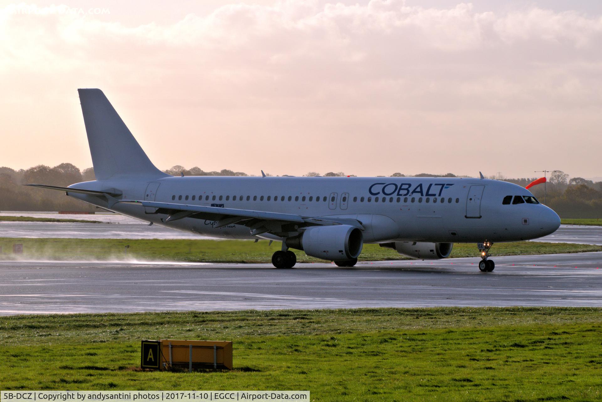 5B-DCZ, 2006 Airbus A320-214 C/N 2875, taxing in after landing.