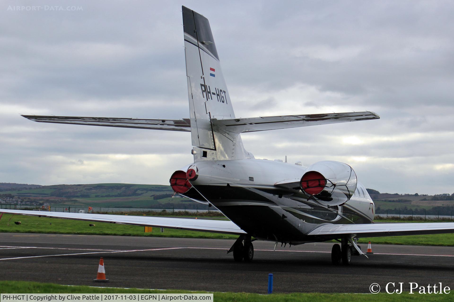 PH-HGT, 2014 Cessna 680 Citation Sovereign+ C/N 680-0530, Parked at Dundee