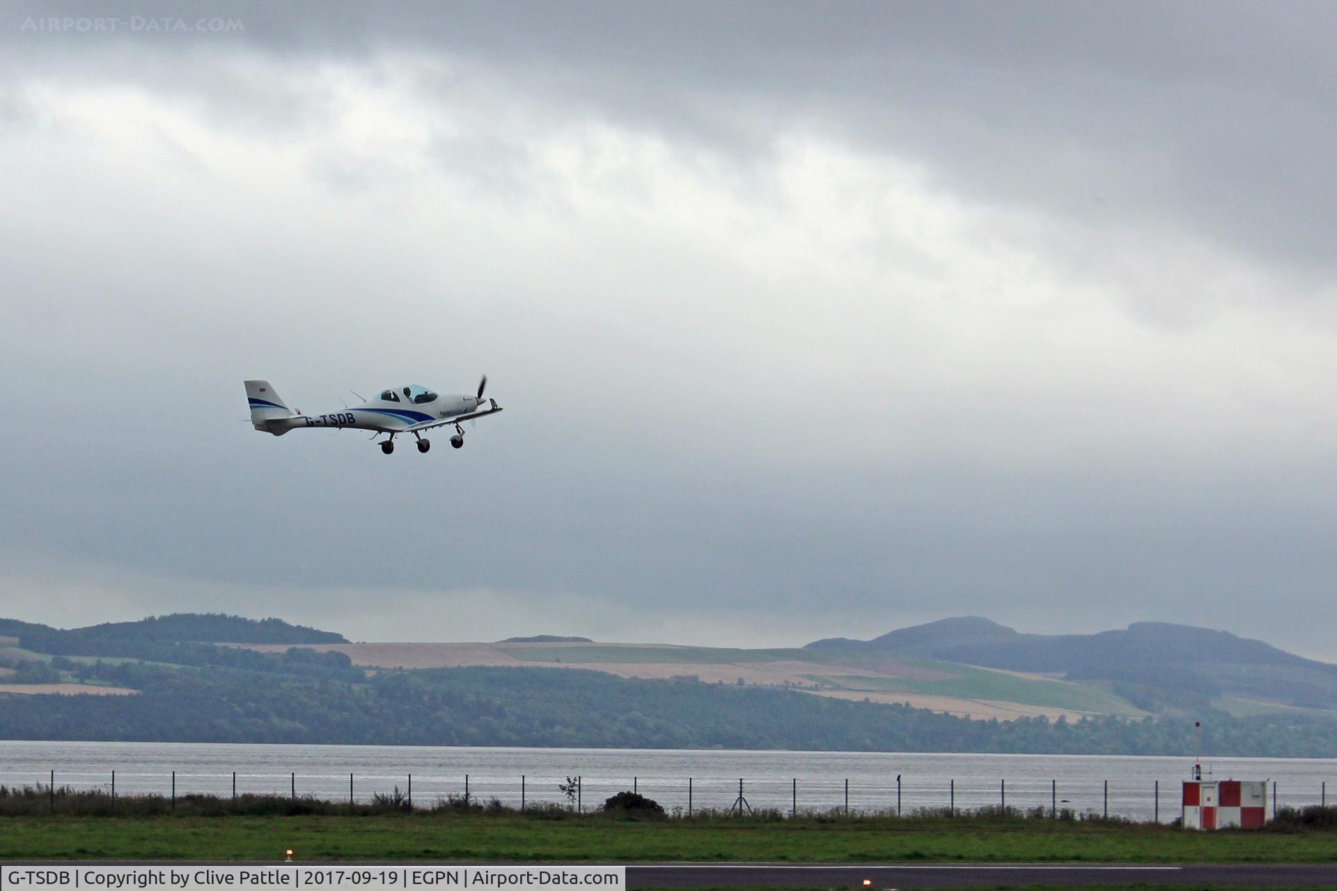 G-TSDB, 2015 Aquila AT01-100A C/N AT01-100A-330, Take off into the gloom at Dundee