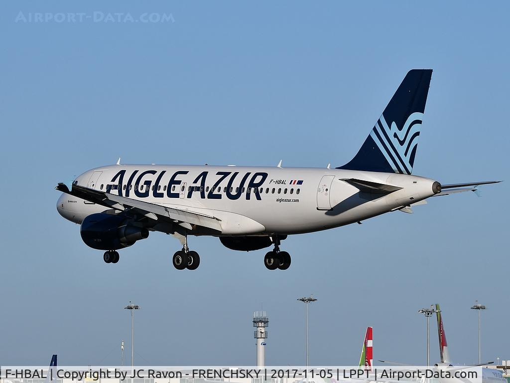 F-HBAL, 2006 Airbus A319-111 C/N 2870, Aigle Azur ZI805 from Paris (ORY)